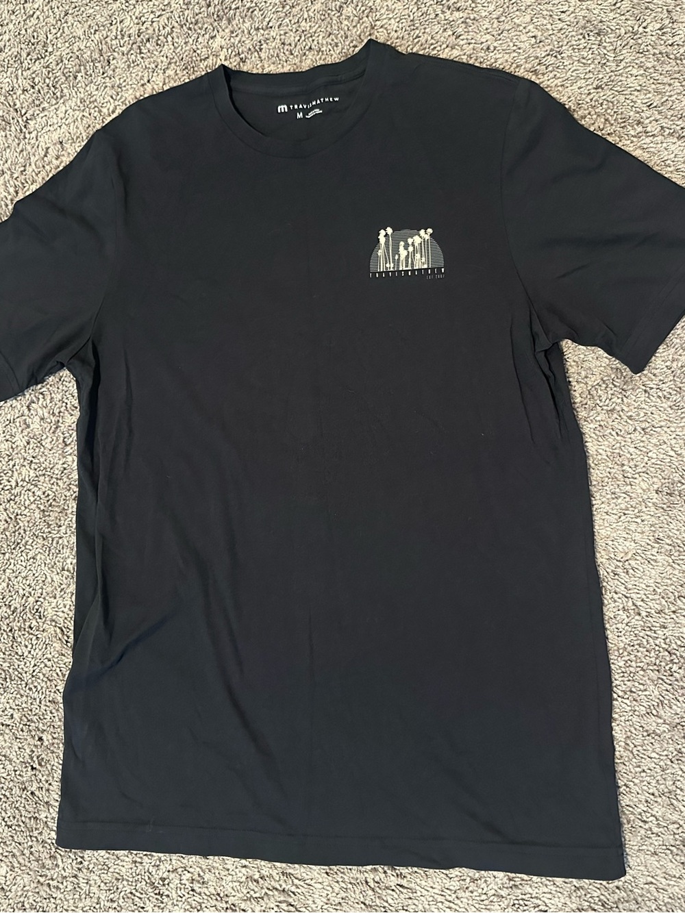 Travis Mathew Black  Guess Again Short Sleeve Graphic Crewneck Tee